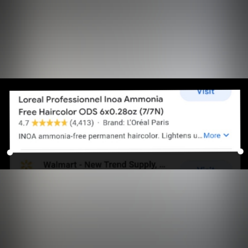 Inoa permanent hair color.Amonia free